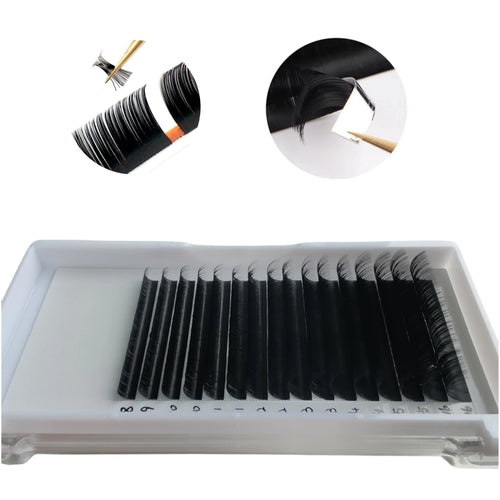 0.02mm Russian Volume Eyelash Extension 6-25mm Lash Trays c d Fluffy Cashmere Matte Black Soft Long Individual Eyelash Supplies