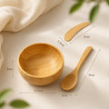 Wholesale Bamboo Face Mask Bowl Set Eco Friendly Mixing Bowl Spoon Cosmetic Spatula Applicator for DIY Skincare Beauty Tools