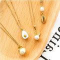 Fashion Jewelry Necklace Personalised Custom 2023 Vintage Stainless Steel Pearl Necklace for Women