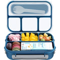 1300ml-4 Compartments Toddler Kids Adults Large Salad Plastic Lunch Bento Box for School