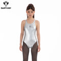 2024 New Women's PU Fabric Triangle One-piece Swimsuit
