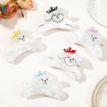 QIYUE Cute Pet Dog Wear Crown  Acrylic  Hair Claw Pearl Texture Clip