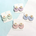 SC New Style Korean Acrylic Daisy Earrings Sweet Grave Resin Earrings Fashion Flower Stud Earrings to My Dauther