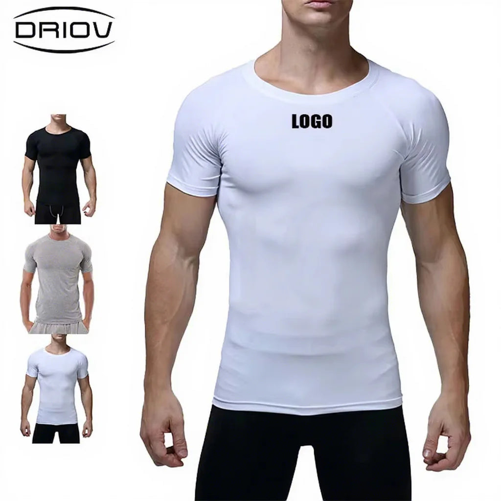 Wholesale Dryfit Athletic Running Sports Wear Compression Gym Men's Muscle Fitness Clothes Bamboo Fiber T Shirt T Shirts