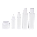 Multifunction White Opal Plastic Square Glass Jar Set with Pump Sprayer for Skin Care Packaging and Cosmetic Bottles