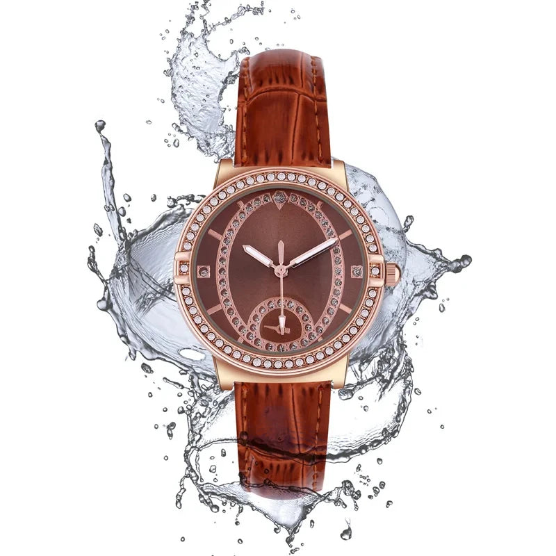 WJ-11282 Wholesale Fashion Custom logo Waterproof Leather Watch Women Wrist Quartz Watches