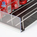 ORIO Aluminum & Plastic Beverage Display Rack Roller Shelves Auto-Front Gravity Feed for Supermarket Freezer/Shelf Black/Grey
