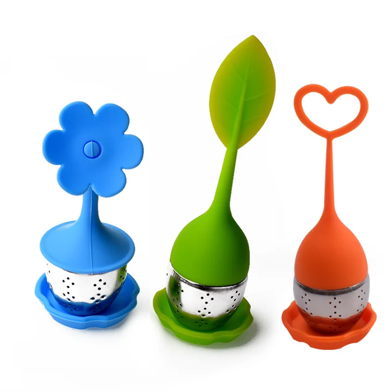 2026 Mini Tea Infuser Ball Strainer with Lid Stainless Steel and Silicone Tea Bottle Steeper Infuser