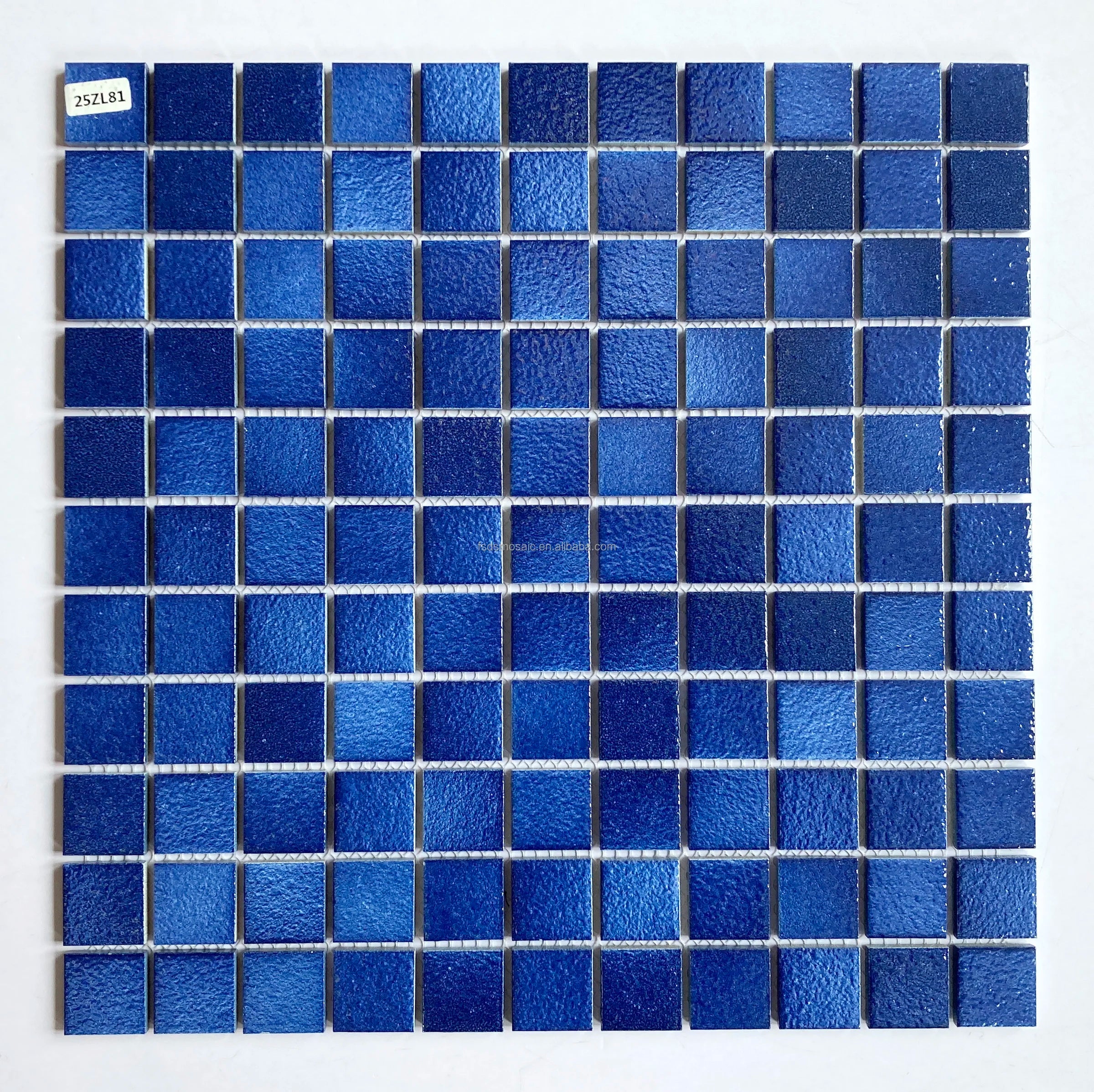 1x1 Anti-Skid Matt Surface Porcelain Bathroom Tiles Blue Ceramic Swimming Pool Mosaic Tiles Herringbone Square Parquet