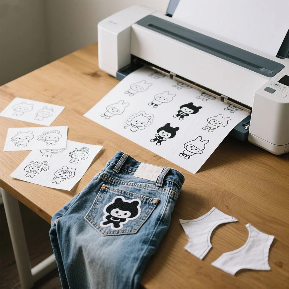 Washable Water Soluble Stabilizer Transfer Sticker Durable for Embroidery Design and Stitch Support on Clothing & Shoes