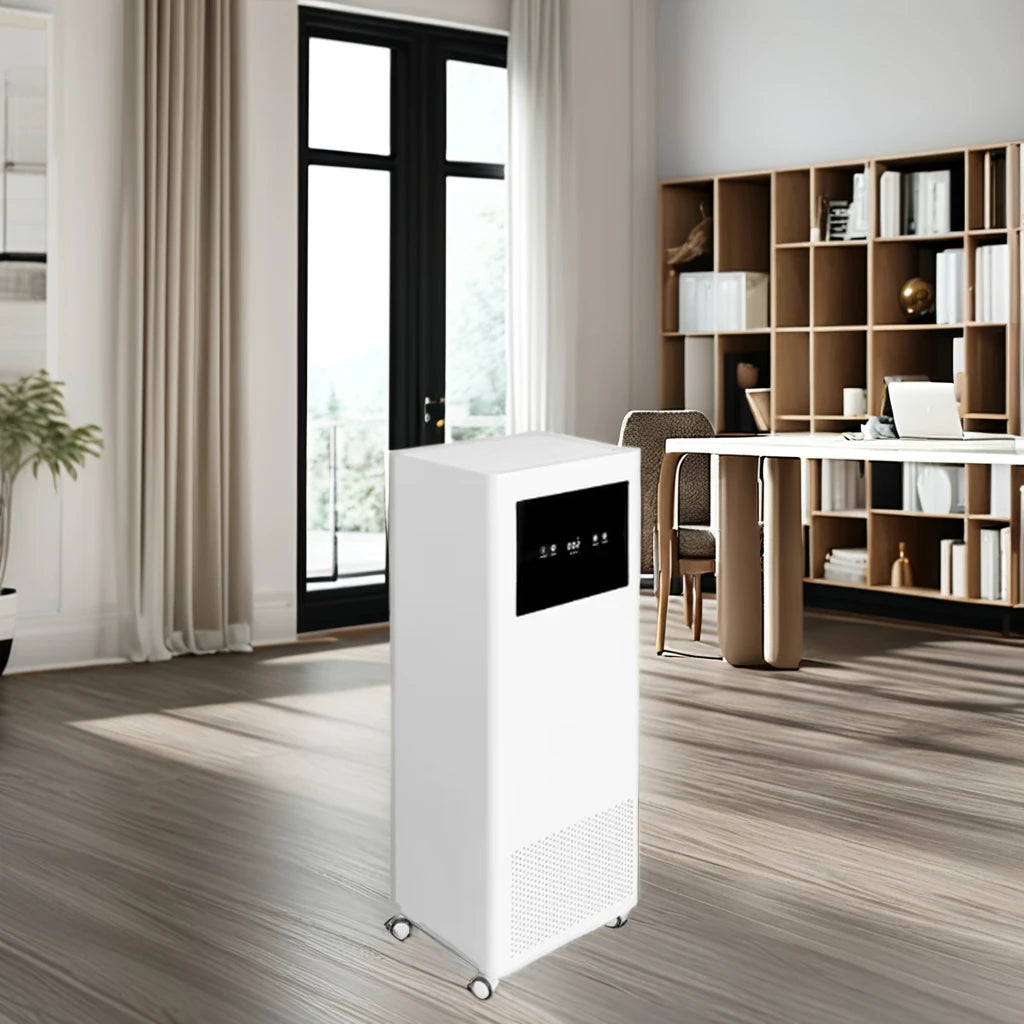 New Air Purifier From China with Box Filter Construction 99.99% Efficiency 150M Coverage Essential Motor Core Component
