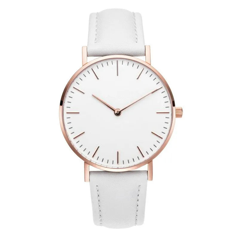 Women's Fashion Business Quartz Watch with Luminous Dial 38mm Dial Leather Strap Sport Style
