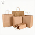Yuhe Biopak Free Samples Wholesale Biodegradable Recycled Brown Paper Bags Kraft Paper Bag for Fast Food Take Away with Logo