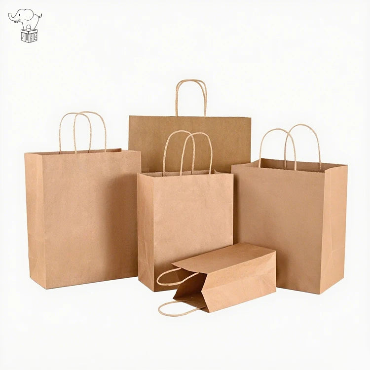 Yuhe Biopak Free Samples Wholesale Biodegradable Recycled Brown Paper Bags Kraft Paper Bag for Fast Food Take Away with Logo