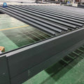Customized Size Electric Aluminum Pergola Fully Retractable Louvre Roof Pergola With Zip Screen