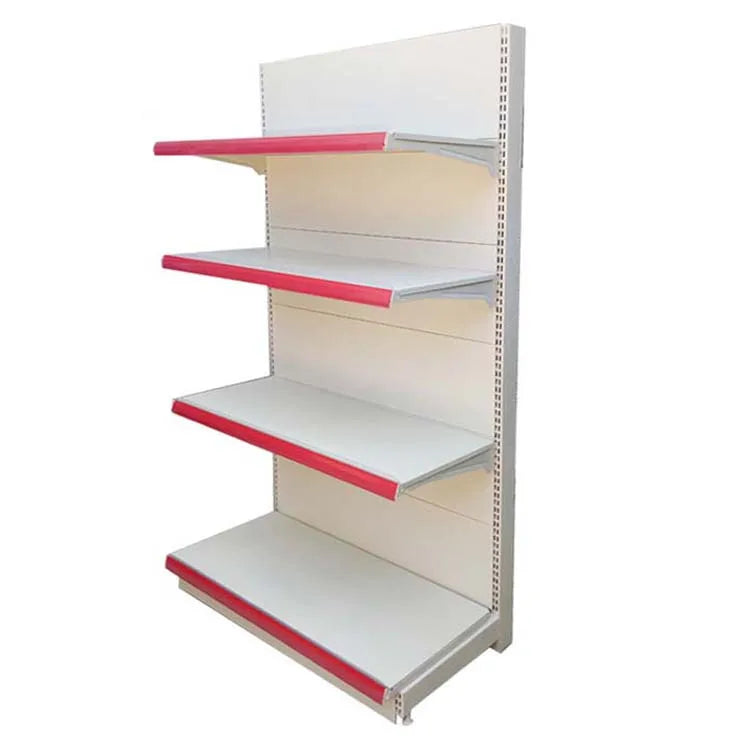 Customizable Supermarket Store Shelf Convenience Store Gondola Rack Display Steel Groceries Shelves/Racking Factory Metallic