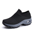 Women's Best Selling Thick Bottom Anti Slip Sneakers Mesh Breathable Women's Casual Shoes Air Cushion Running Sleeve Shoes