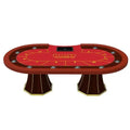 YH Wholesale Red Felt Poker Table Top Texas Casino ClassicTables With Plastic Chip Tray
