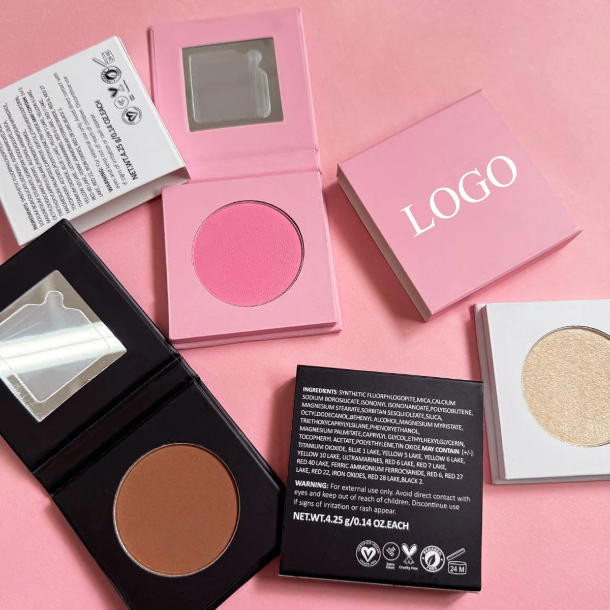 Makeup Powder Palette Private Label Long Lasting Blush Highlighter Contour Bronzer Custom logo Matte Single Contour Palette