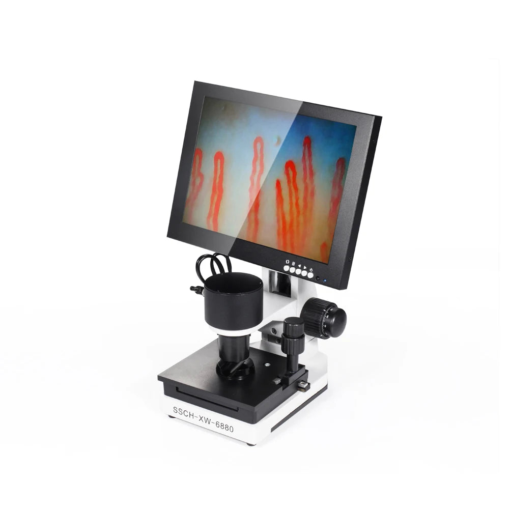 LCD Digital Microscope for Microcirculation Biological Blood Display 8-inch/10inch/12inch Nailfold Capillary Healthcare Supply