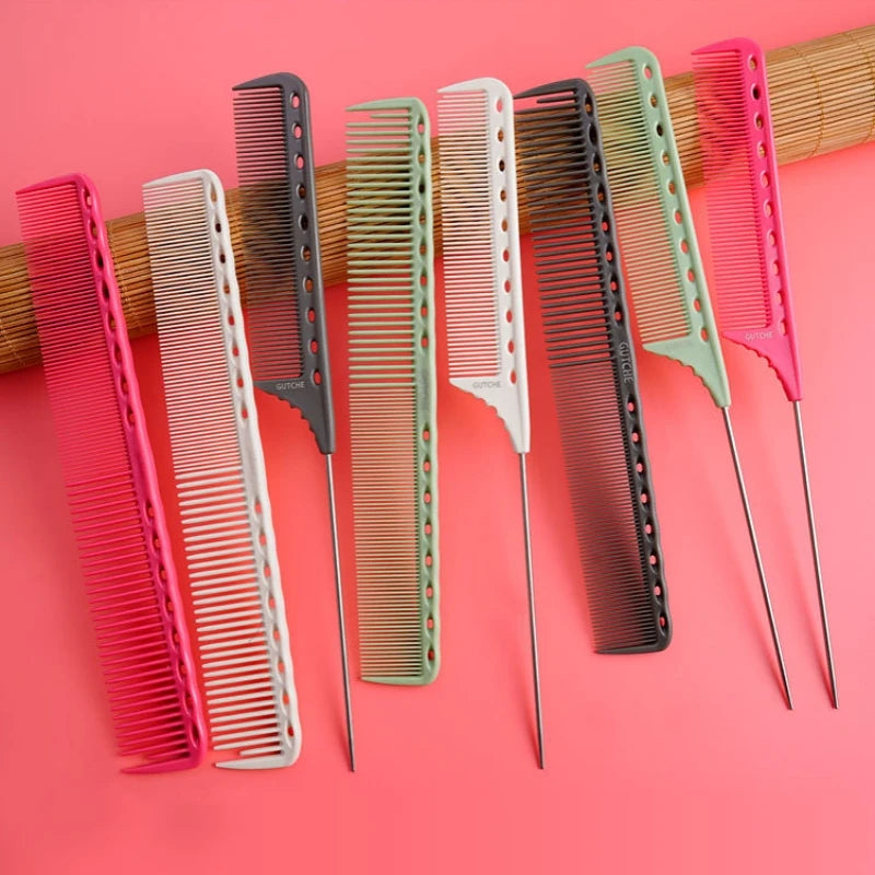 Barber's Pro Haircut Comb Hair Salon Hair Brush Teeth Dense Teeth Hairstylists Hairdressing Tools Steel Needle Pointed Tail Comb
