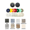 DEYI 3 Inch 7-Step Resin Flexible Dry Diamond Polishing Pad Customized OEM Granite Marble Polish Buffing Pads