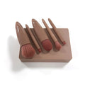 Professional 5-Piece Makeup Brush Set with Travel Mirror Portable Smudge-Free Gift Private Label for Face Use