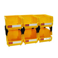 Leadloong V1 6pcs Injection Molded Rectangle Foldable Stackable Plastic Storage Bins Boxes 13.5x10.5x7.6cm/5x4x3inch Home