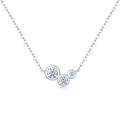 Charming Girls Women Jewelry 1ct White Gold Plated 925 Sterling Silver VVS Moissanite Diamond Solitaire Pendant Necklace