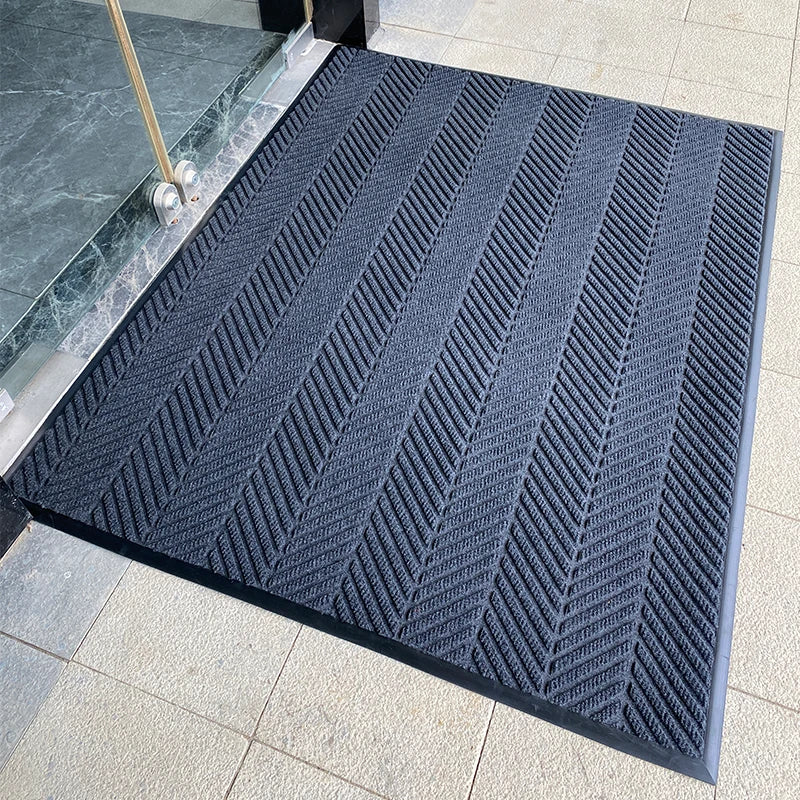 Floor Mat Strong Water Absorption Rubber Back Polypropylene Outdoor Plain Rectangle Oriental Hand Tuftedare Rubber Backed Rugs