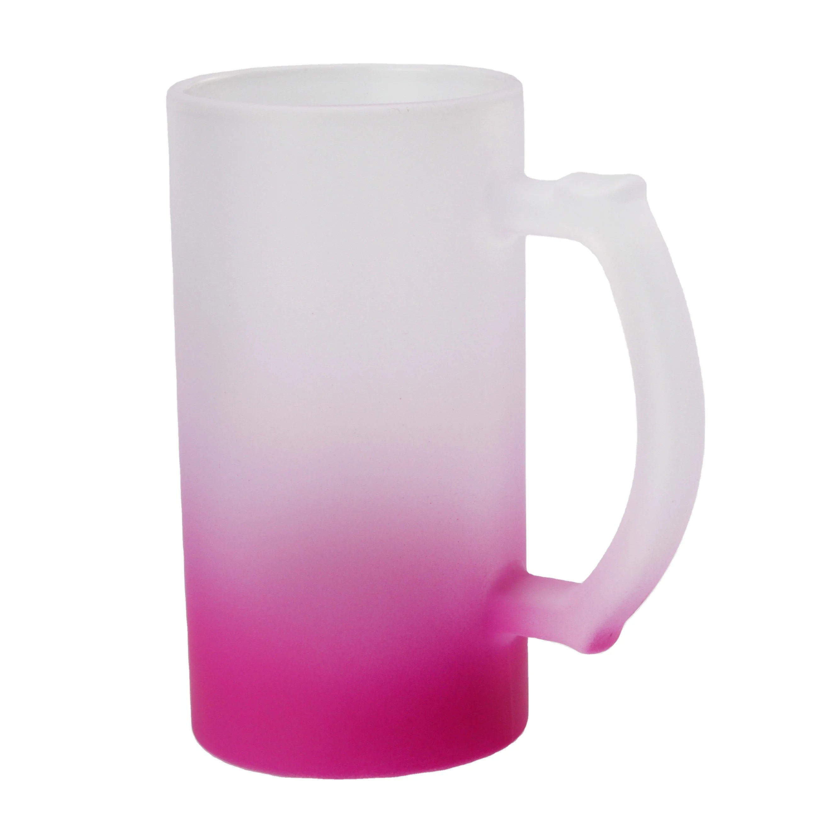 SIXFAR Sublimation Blank Gradient Sand Glass Cup 16oz Customization Frosted Gradient Glass Cup