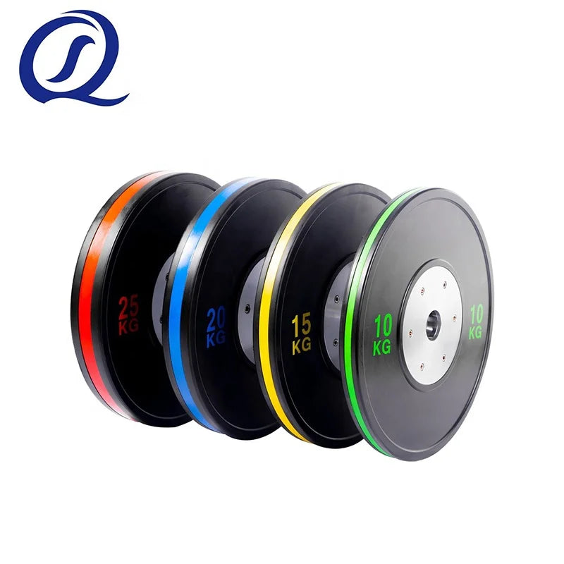 Durable Commercial Use Competition Bumper Weight Plates Rubber Steel for Gym Fitness