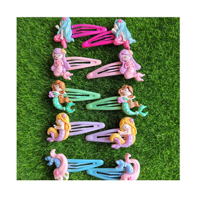 Customization Mermaid Hair Clips for BB Princess Girl 100pcs/lot Resin Hair Accessories Hair Pin Cartoon Barrettes