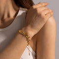 INS Style Women's Multi Butterfly Bracelet Waterproof 18K Gold Plated Stainless Steel Fashionable Bangles