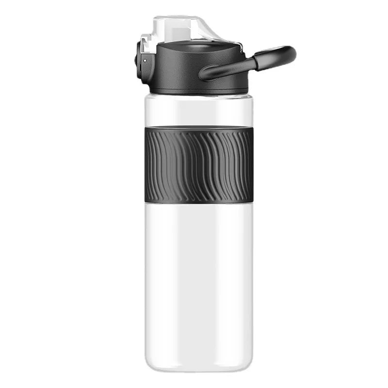 Eco-Friendly 800ml Gym Water Bottle BPA-Free Tritan Plastic Clear Design Handle Direct Drinking for Hot Water