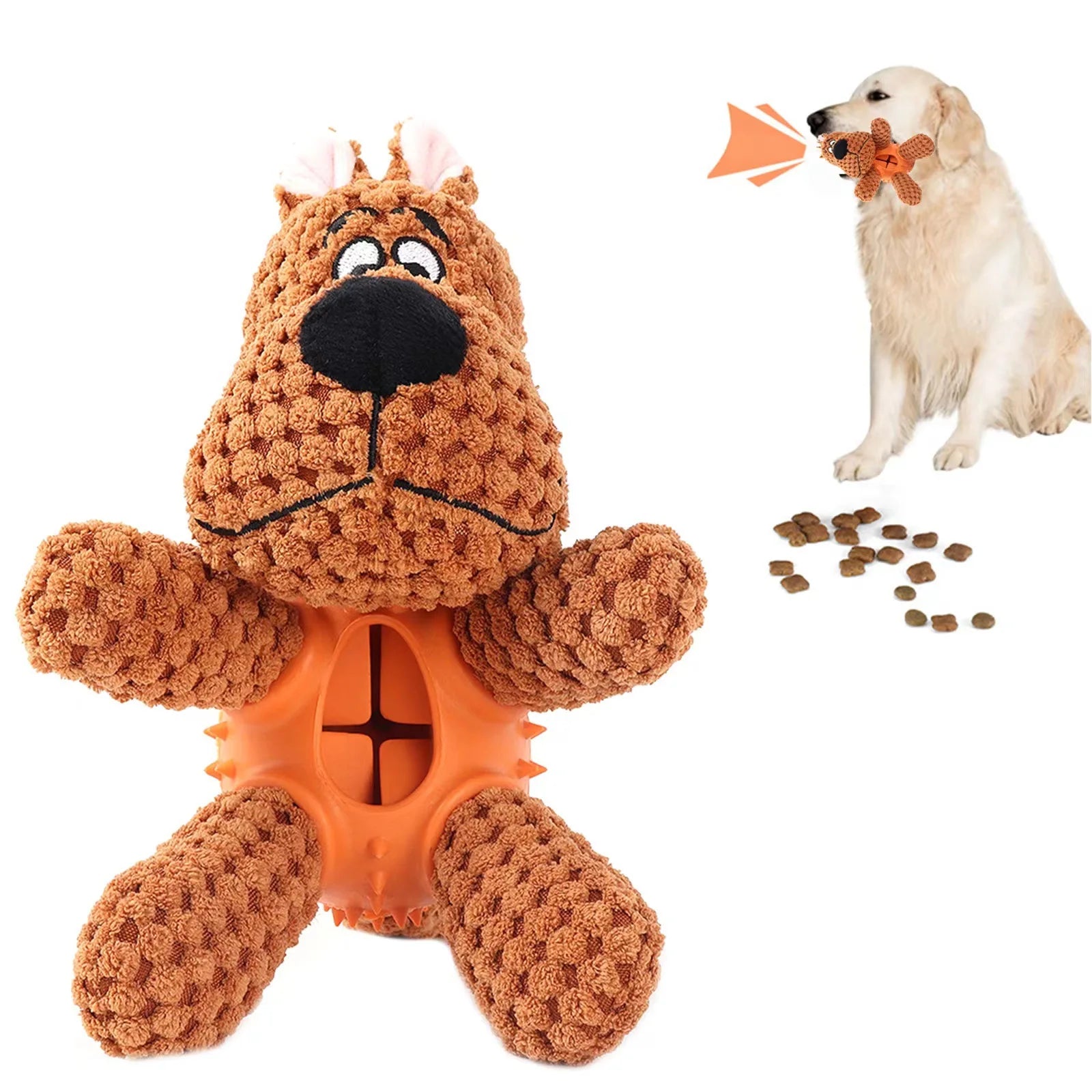 Cartoon Animals Interactive Eco-Friendly Rubber CleanTeeth Sounding Plush Sloth Puzzle Novelty Daily Squeaky Dog Chew Toy