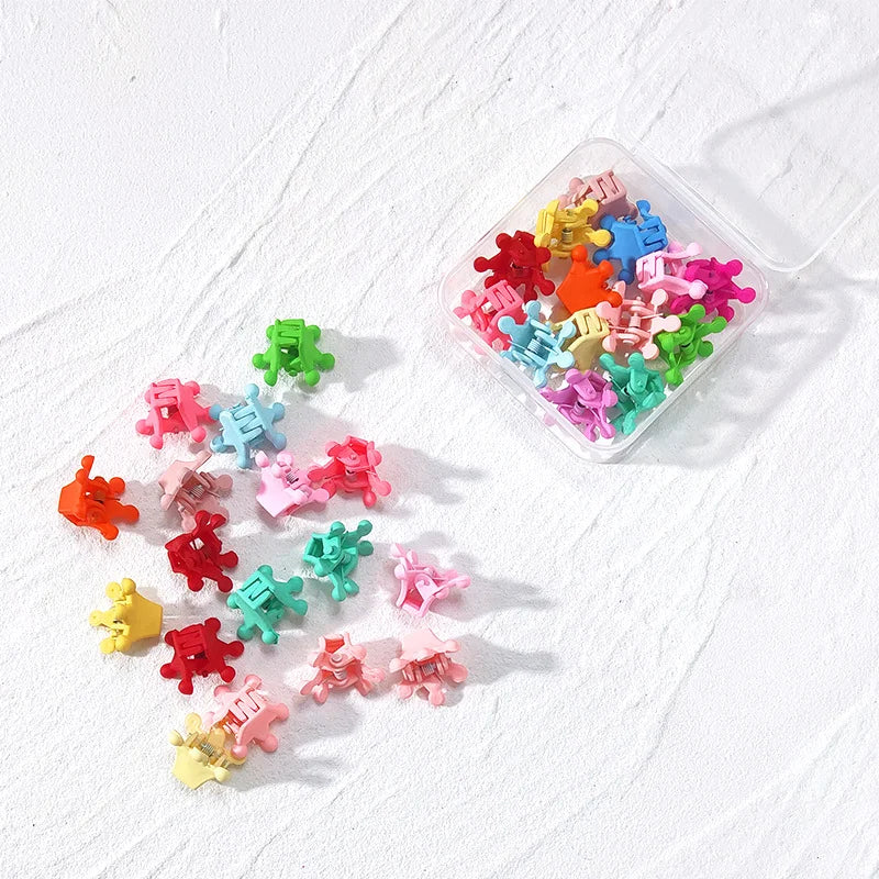 Hot Sale Flower Kids Fashion Plastic Hair Claw Box Girls Gift Colorful Mini Hair butterfly Claw Clip