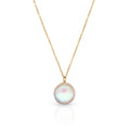Chris April in Stock 316L Stainless Steel PVD Gold Plated Water Resistant Natural Button Baroque Freshwater Pearl Necklace