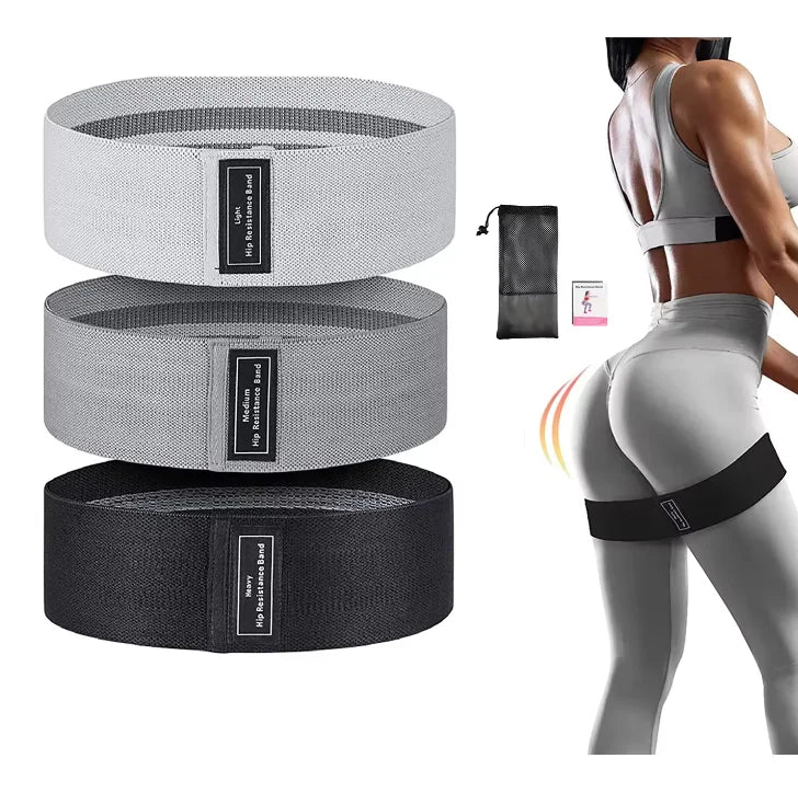 Cheap Custom Logo Print Latex Fabric Exercise Booty Hip Circle Set Glute Elastic Fitness Resistance Bands