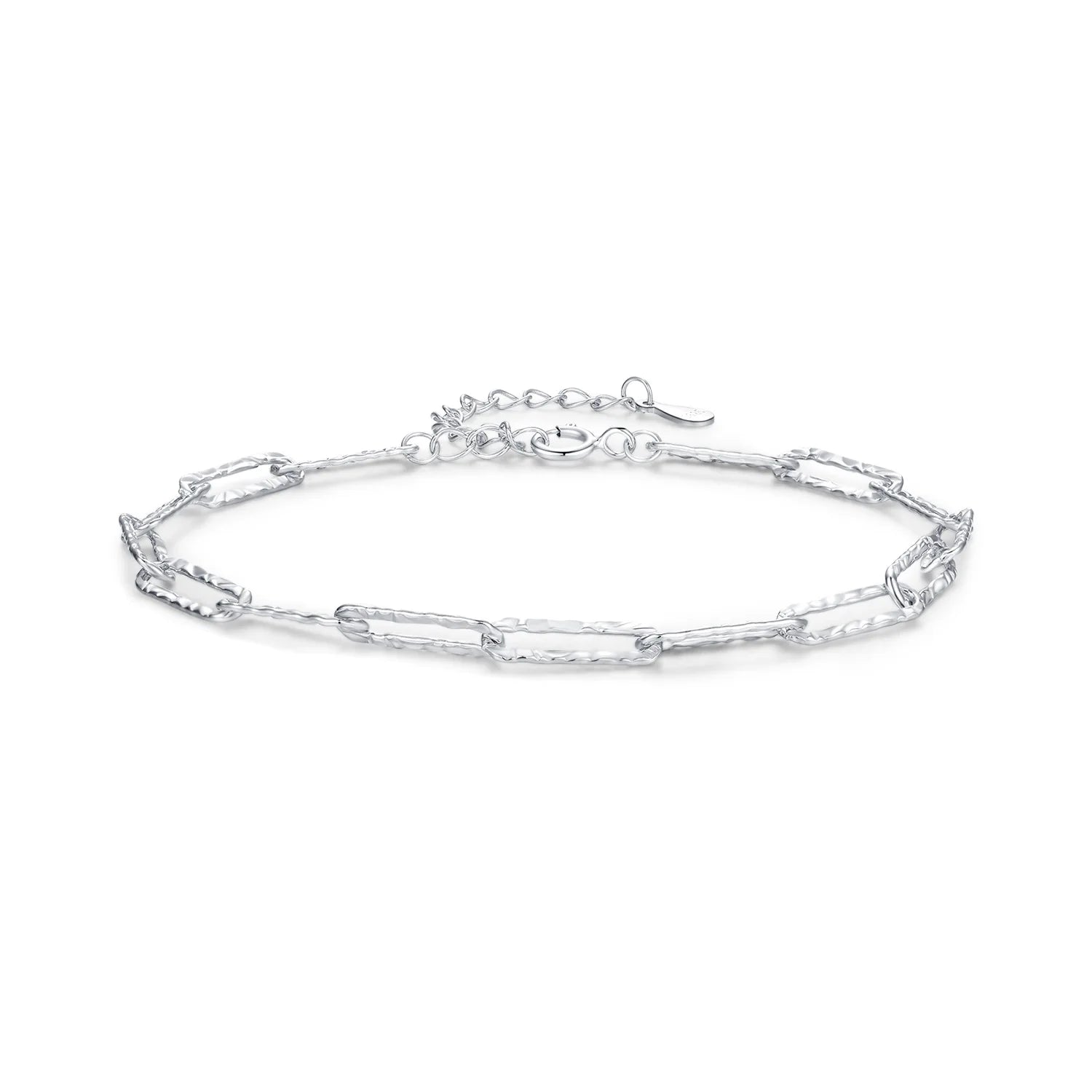 High Quality S925 Sterling Silver Rhodium Plated Tennis Bracelet Irregular Hammer Pattern Fashion Jewelry Zircon Gifts Parties