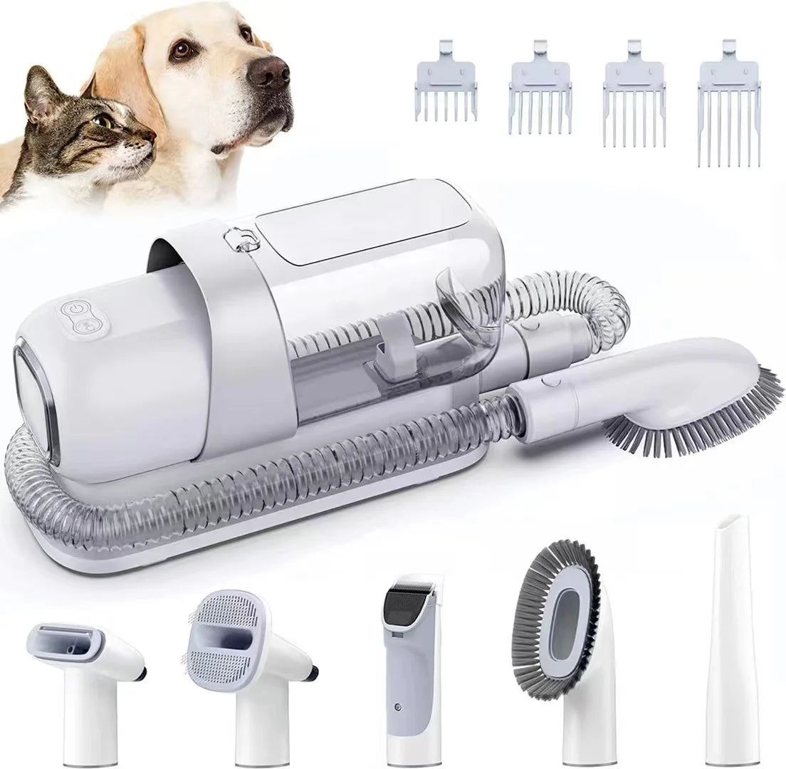 USMILEPET New Arrival Dog Grooming Vacuum Kit 2.3L Dust Cup Dog Brush Vacuum with 5 Pet Grooming Tools for Shedding Pet Hair