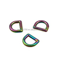 Stock Supply 12.5mm Mini rainbow Colored Metal D Ring Bag Buckle