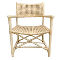 Northern European Restaurant McGuire Style Woven Rattan Chair