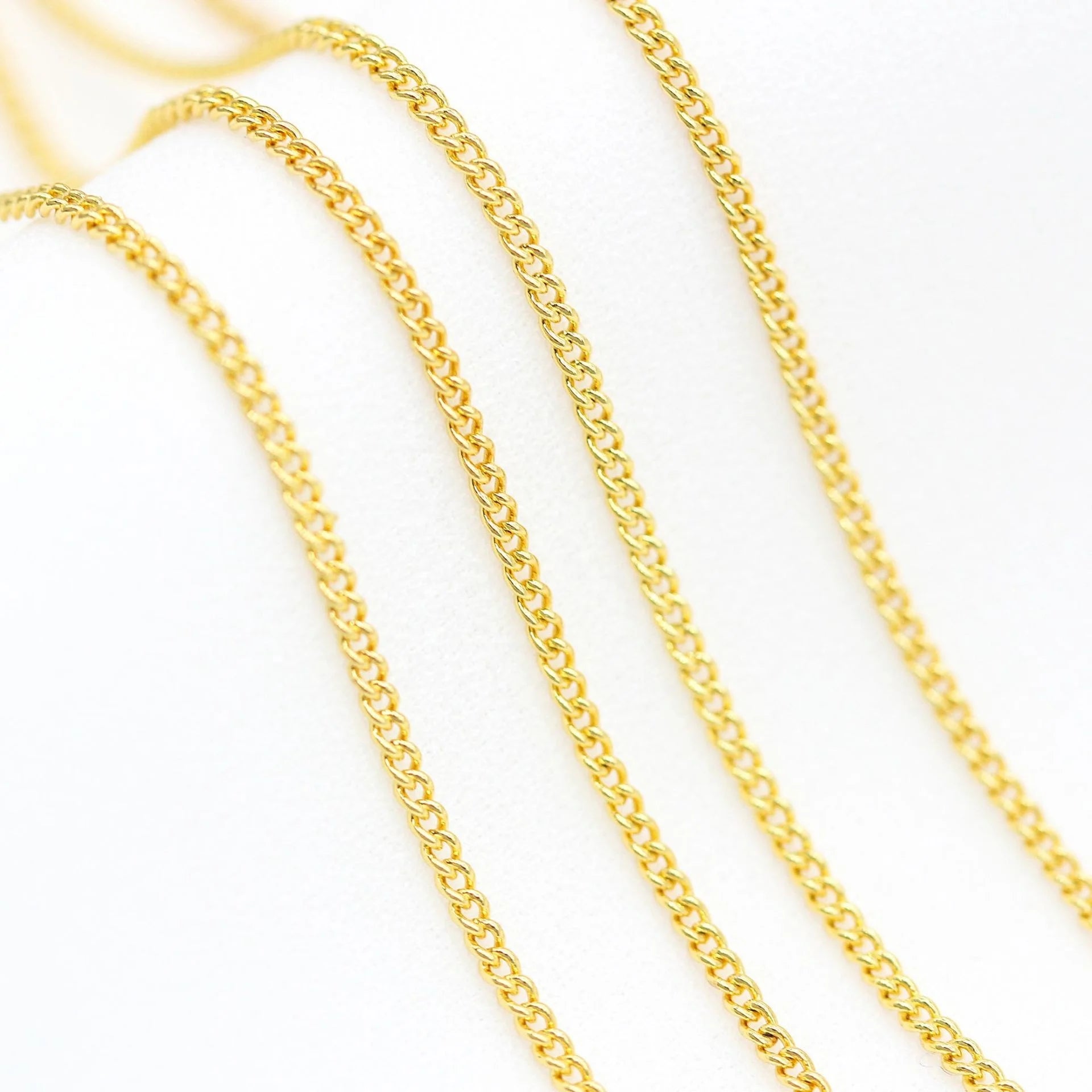 Wholesale Diy Jewelry Chain Roll High Quality Cuba Gold Plated Brass Chains for Necklace Bracelet Making