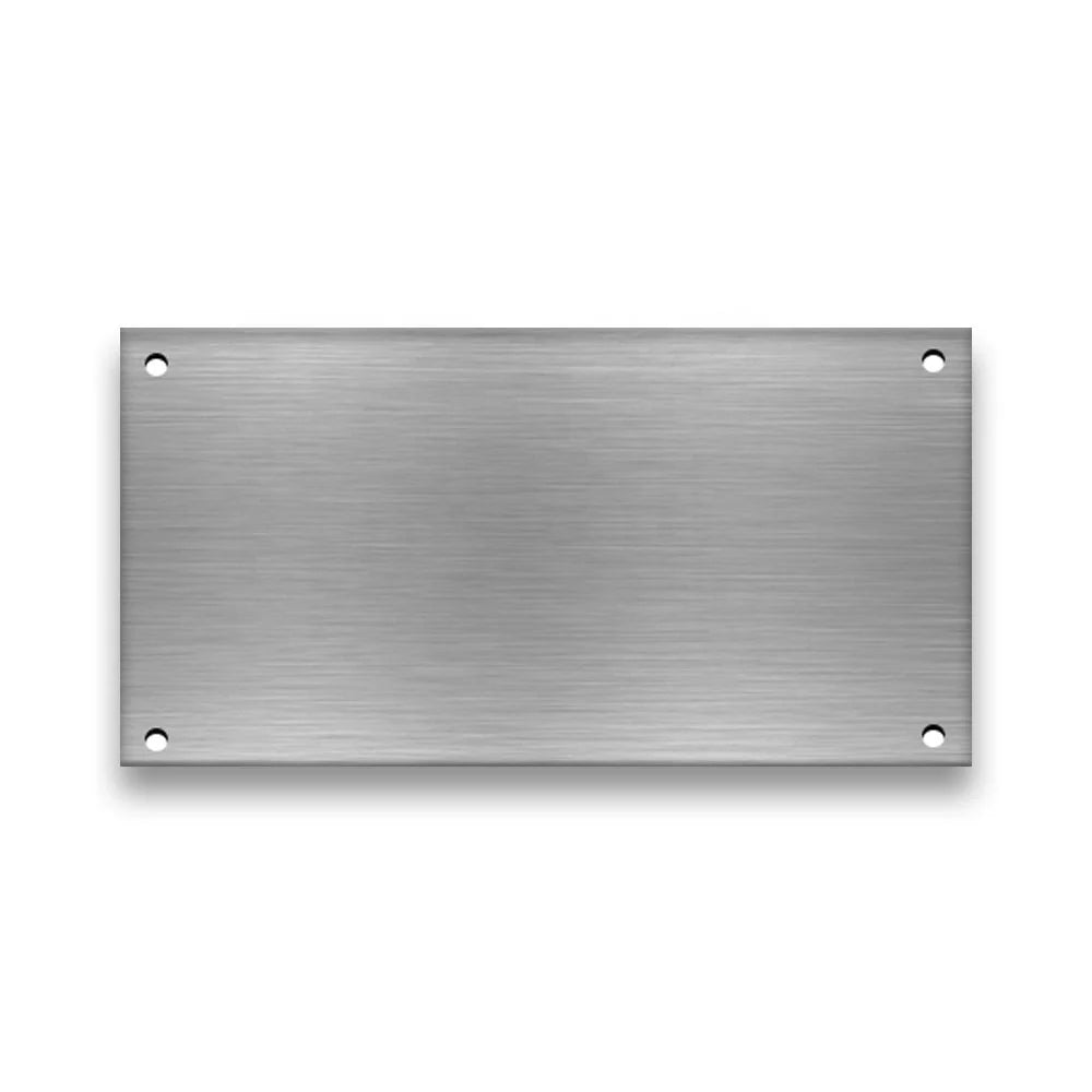 Custom Anodize Black Mirror Laser Blank Cards  Metal Nameplate with Punched Holes