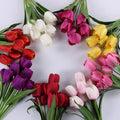 Wholesale Tactile  9 Heads Tulip Flowers Artificial Bouquets for Home Decoration  Props