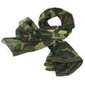 Outdoor Windproof Jacquard Printed Long Big Mesh Fabric Woodland Camo Warm Scarf