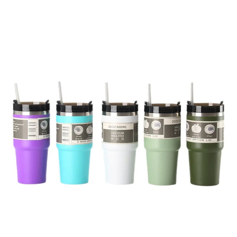 STARLII NO MOQ Travel Cup Blank 20oz 30oz Stainless Steel Tumbler With Lid and Straw