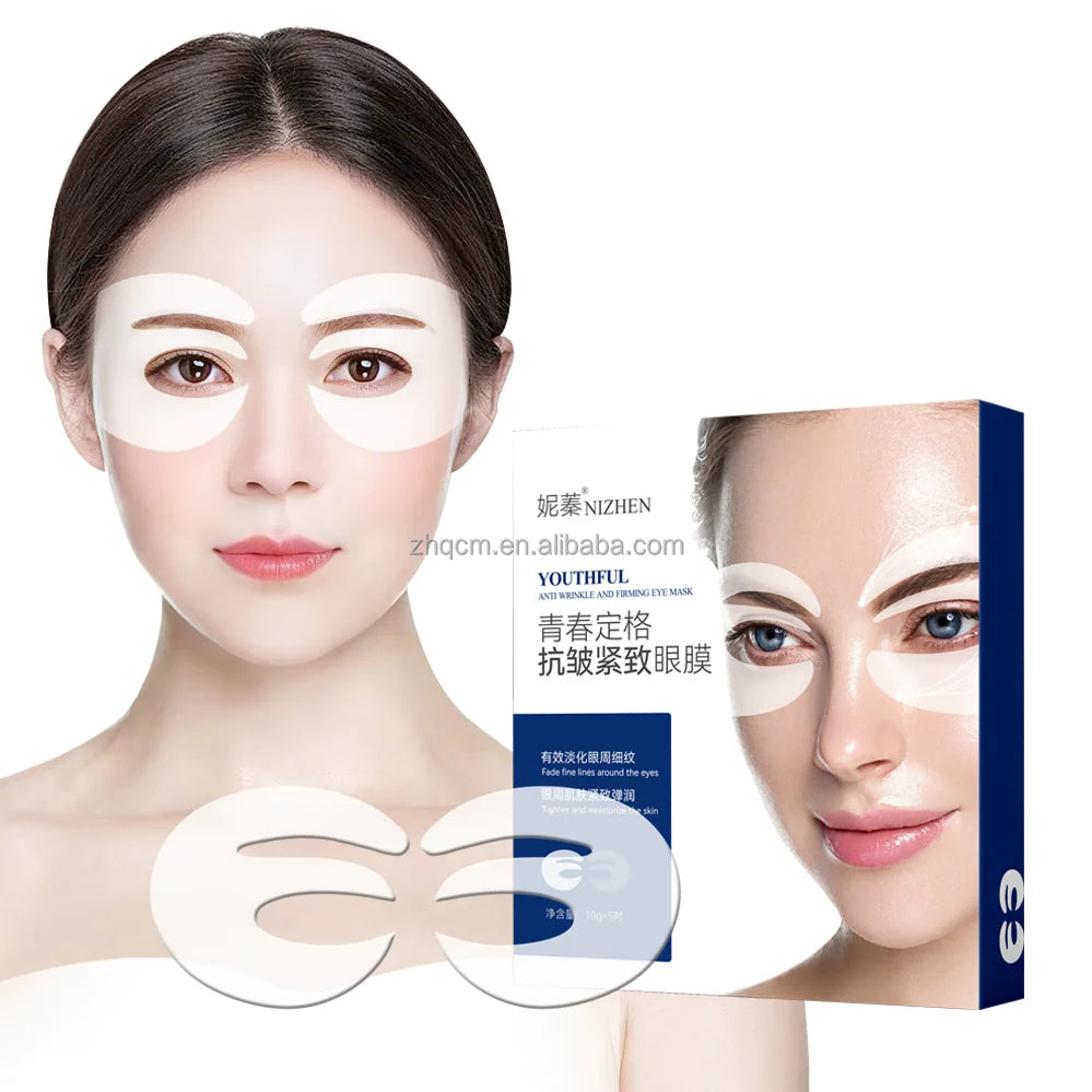 Ni Zhen Youth Herbal Eye Mask 5 Pairs/Box Crystal Dissolvable Sheet Anti-Wrinkle Firming Eye Cross-Border Wholesale Agency