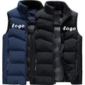 Fashion Hot Sale Custom Blank Street Knitted Breathable Polyester/Cotton 3D Embroidery Seamless Fusing Sleeveless Vest Men